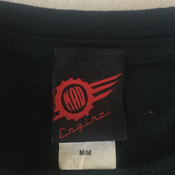 Monkey DJ~ Turntables~Clubbing Monkey~ Black~T-Shirt~Size M~Mad Engine~ - Picture 4 of 10